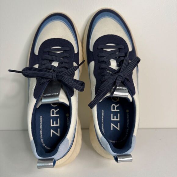 NWOB Cole Haan Generation ZERØGRAND II Court Sneakers - Ivory/Blue | Size 8.5 - Picture 6 of 11